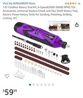 12V cordless rotary tool kit