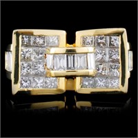 18K Yellow Gold 2.89ctw Diamond Ring