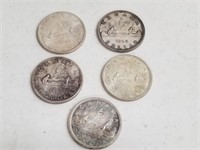 1963-1966 Wueen Elizabeth Ii Silver Dollars