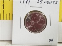 1991 Canada 25 Cents