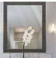 U Home Rectangle Frame Wood Wall Mirror , 24" X