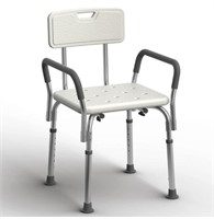 New Shower Chair Bath Seat with Padded Armrests