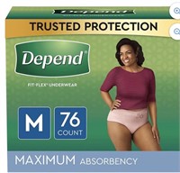 New Depend Fit-Flex Adult Incontinence Underwear