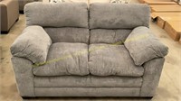 Gray Upholstered Loveseat