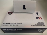 2 boxes Rhino Nitrile gloves LARGE 100 box