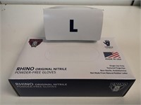 2 boxes Rhino Nitrile gloves LARGE 100 box