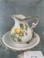 Vintage enesco pitcher and basin