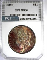 1890-S Morgan PCI MS-66 EXQUISITE COLOR