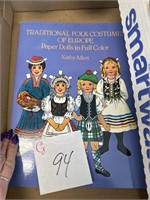 Traditional folk costumes of Europe, paper dolls