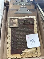 Clipboards and my kitchen prayer
