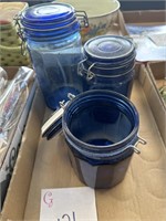 Cobolt blue canisters