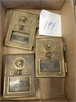 Vintage post office mailbox doors