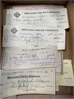 Lot of vintage Houlton Trust Company Bank Checks