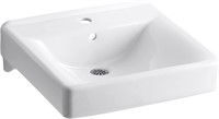 KOHLE Soho Wall-Mount Bathroom Sink, White