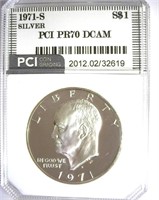 1971-S Silver Ike PCI PR-70 DCAM LISTS FOR $525