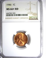 1946 Cent NGC MS-66+ RD Lists For $140