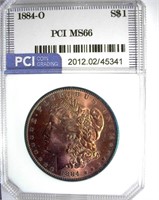 1884-O Morgan PCI MS-66 EXQUISITE COLOR
