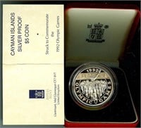 1992 Silver $5 Proof Cayman Islands