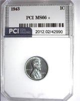 1943 Cent PCI MS-66+