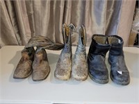 Three pairs of men's boots possibly size 9 1/2