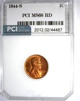 1944-S Cent PCI MS-68 RD