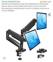 MSRP $60 Dual Monitor Mount Stand