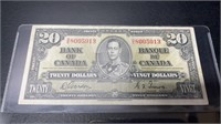 1937 Canadian 20 Dollar Bill