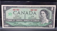 1967 Canadian One Dollar Bill