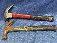 (2) Fiberglass handle hammers