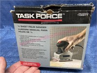 Task Force palm sander (#100077) in box