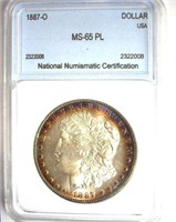 1887-O Morgan NNC MS-65 PL LISTS FOR $7500