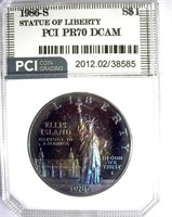 1986-S S$1 Statue of Lib PCI PR-70 DCAM $110 GUIDE