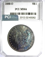 1880-O Morgan PCI MS-64 Awesome Color