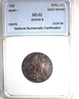 1787 Shilling NNC MS-62 George III