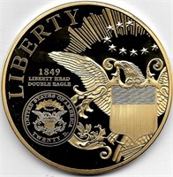 Liberty Double Eagle70mm 24kt Gold Layered