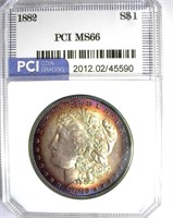 1882 Morgan PCI MS-66 Gorgeous Color