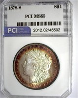 1878-S Morgan PCI MS-65 Purple Rim