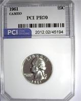 1961 Quarter PCI PR-70 CAMEO