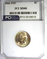 1945-D/D Nickel PCI MS-66