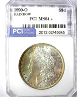 1890-O Morgan PCI MS-64+ Rainbow