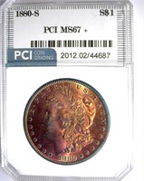 1880-S Morgan PCI MS-67+ Gorgeous Color