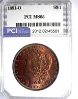 1881-O Morgan PCI MS-65 Delightful Color
