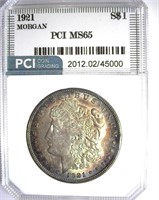 1921 Morgan PCI MS-65 Nice Toning