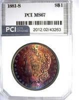 1881-S Morgan PCI MS-67 Bold Color