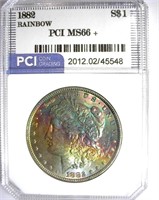 1882 Morgan PCI MS-66+ Rainbow