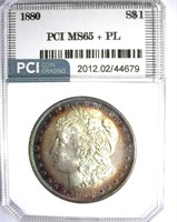 1880 Morgan PCI MS-65+ PL Colorful Rim