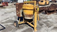 Stone cement mixer with engine