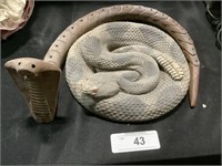 2 Wooden Novelty Snakes.