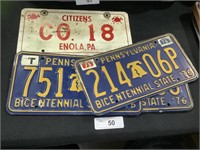 1970’s Pennsylvania License Plates, Enola PA