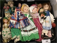 Ethnic Porcelain & Plastic Dolls.